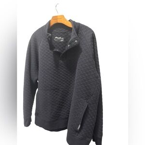 EddieBauer-Men's Quilted 1/4 Snap EUC XXL